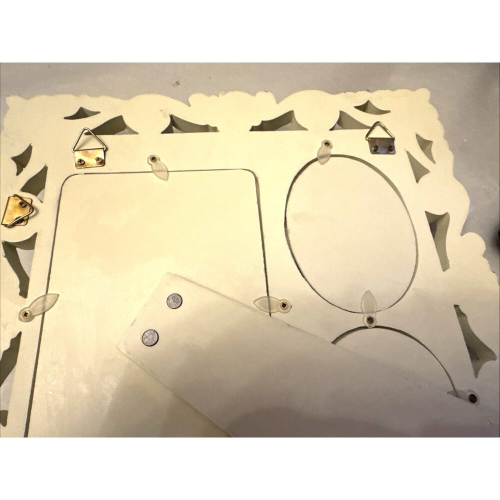 Prinz Vintage? Hard Plastic 3 Photo Picture Frame Ivory. 4x6', 2.5x3.5', 2.5x2.5 - Picture 10 of 13